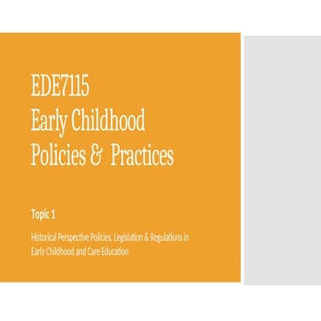 Philippines: Early Childhood Care and Education Programmes (ECCE) | PDF