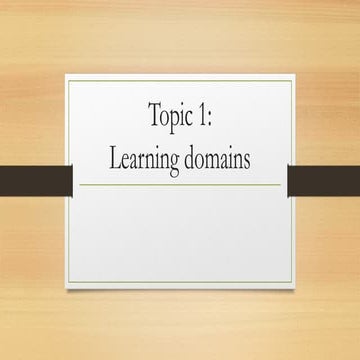 Topic 1_Learning domains and Multiple Intelligenes | PPTX