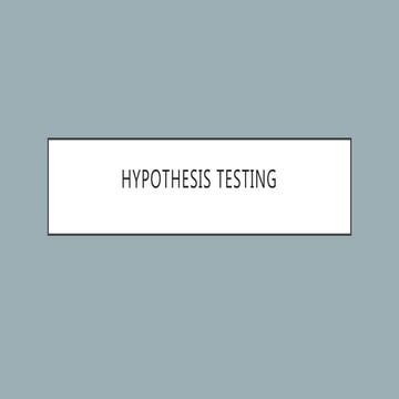 Hypothesis Testing | PPTX