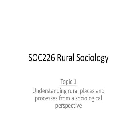 SOC226 Topic 1