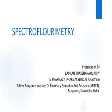 Spectrofluorimetry 