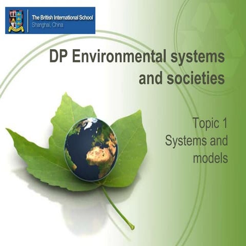 Topic 1 Systems and models