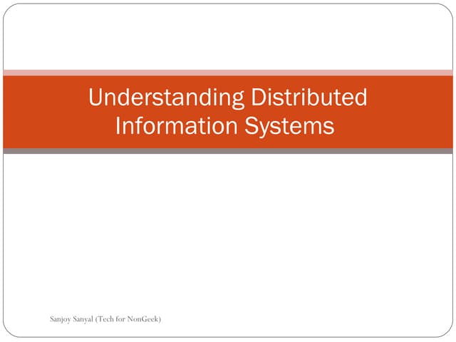 Topic1 Understanding Distributed Information Systems