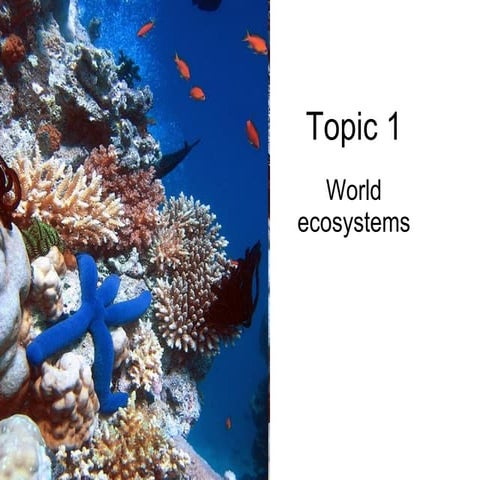 Topic 1 world ecosystems