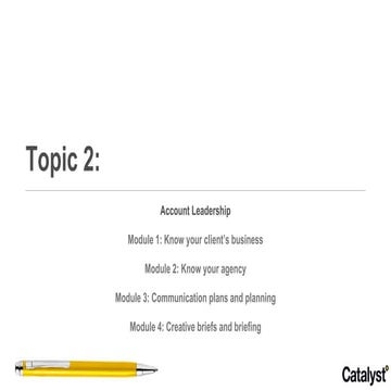 Topic 2- Modules 1 to 4