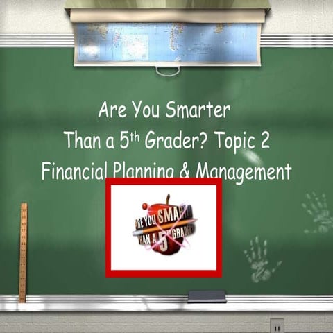 Business Studies Financial Planning & Management Are You Smarter Than A 5th G...