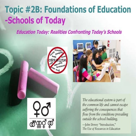Topic 2B: Foundations of Education - Schools of Today