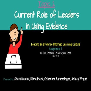 Case Study/Topic 2 Current role of leaders in using evidence 