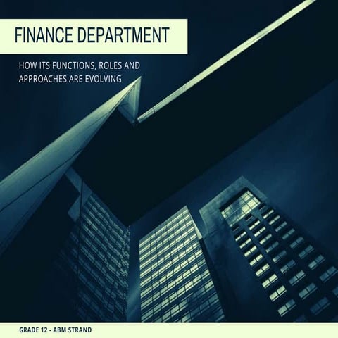 Finance Department Topic 1 by Mariel pen