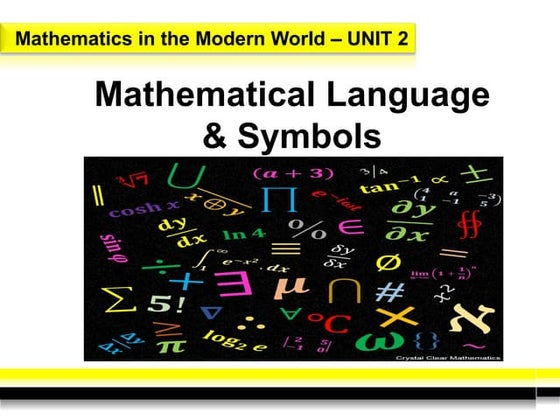 Mathematical language and symbols | PPT