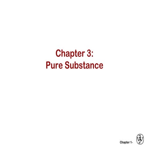 This is Topic 3 Thermodynamics, which is Pure Substance