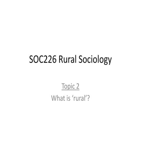 SOC226 Topic 2