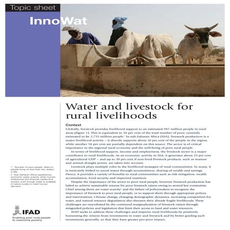 Water and Livestock for Rural Livelihoods