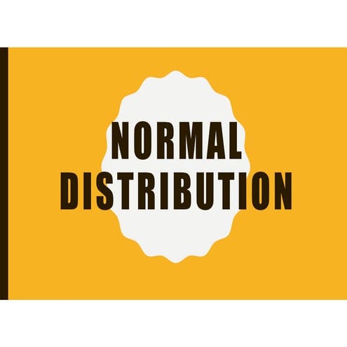 Normal distribution....................... | PDF