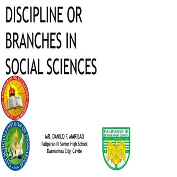 Topic 3   branches in social sciences