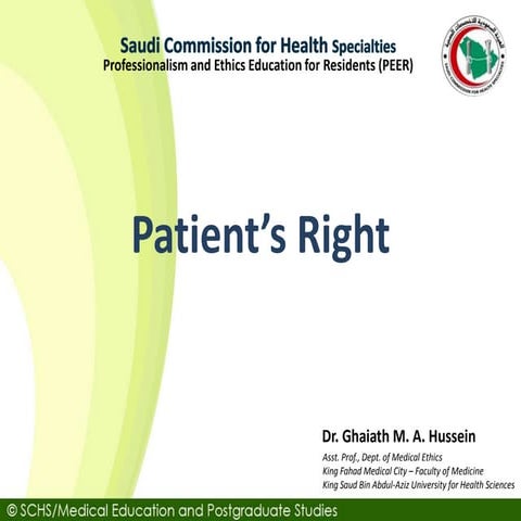 SCHS Topic 3: Patients Rights