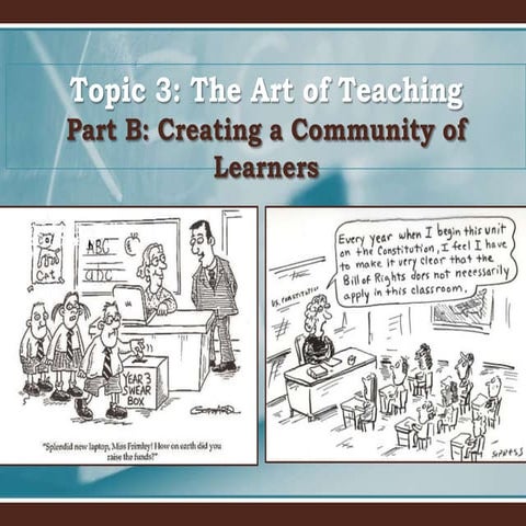 Topic 3b: Creating a Community of Learners