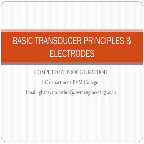 Basic transducer principles