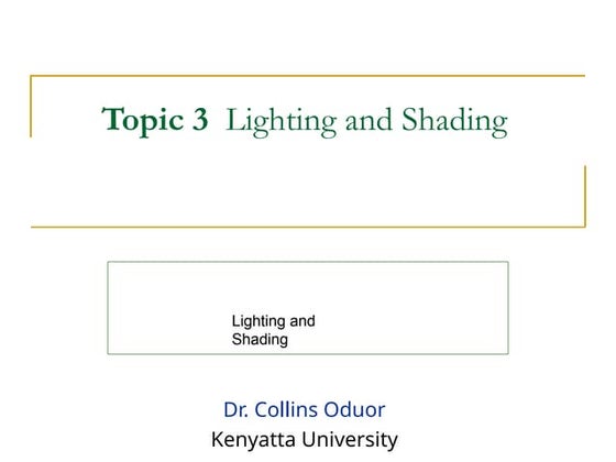 Topic5_Shading Models in computer graphics .pptx