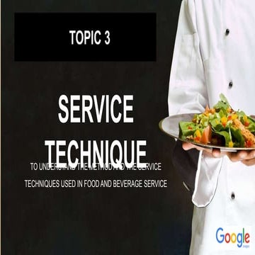 Topic 3 service sequence