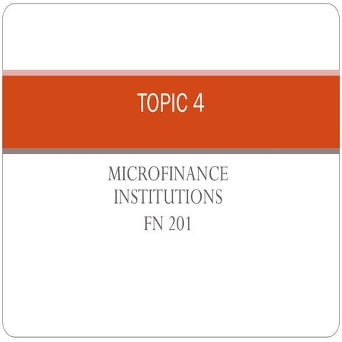 Presentation on Microfinance | PPT