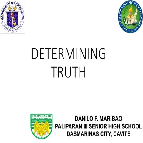 Topic 5. determining truth