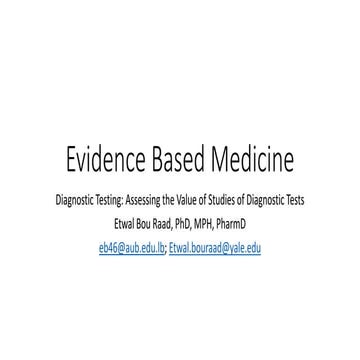 Validity of a screening test | PPT