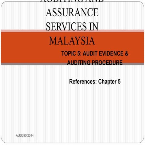 Topic 5 audit evidence and auditing procedure (2)