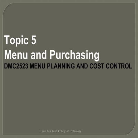 2015 DMC2523 Topic 5 menu and purchasing