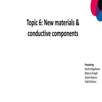 New Materials & Conductive Components | PDF
