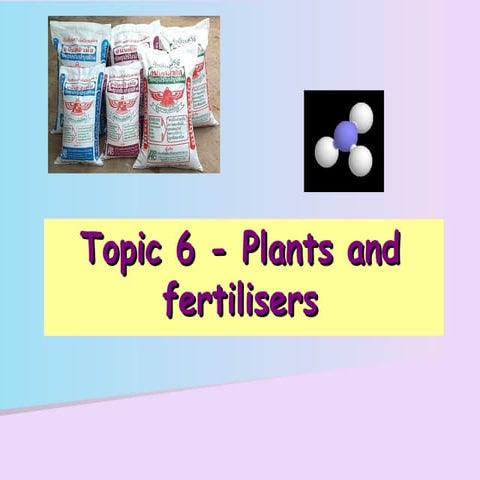 Topic6   Plants And Fertilisers