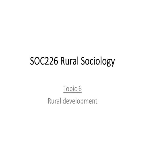 SOC226 Topic 6