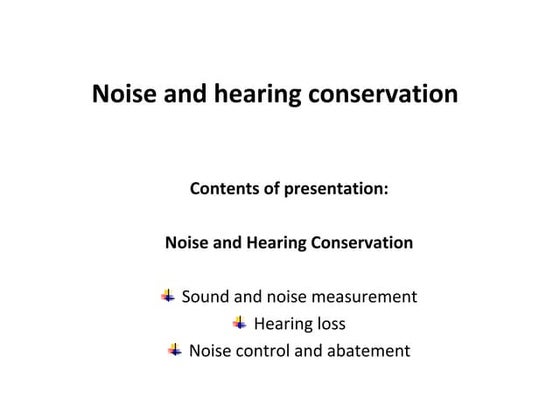 Occupational Hearing-Conservation-Training | PPT