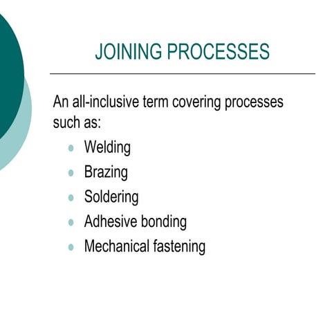 Topic 7 joining process welding brazing soldering fastening 160214