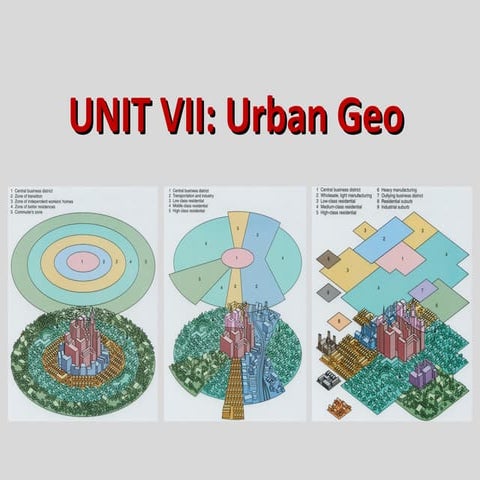 Topic #7 Review (Urban Geo)