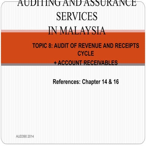 Topic 8 audit of revenue & receipts cycle + acc receivable