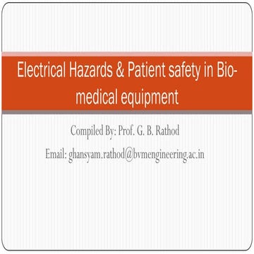 Electrical Hazards and Patient Safety in Biomedical Equipment