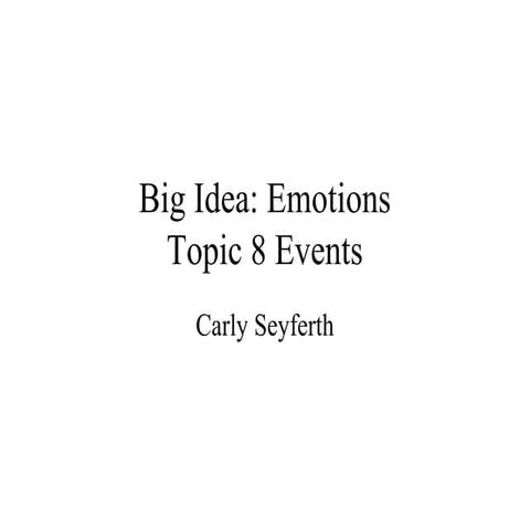 Topic 8 events