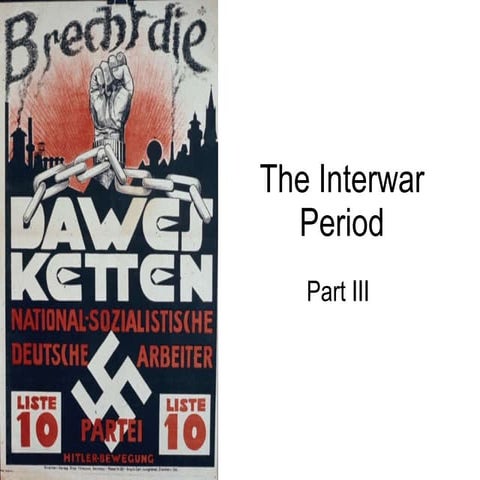 Topic 8: Interwar period (part 3)