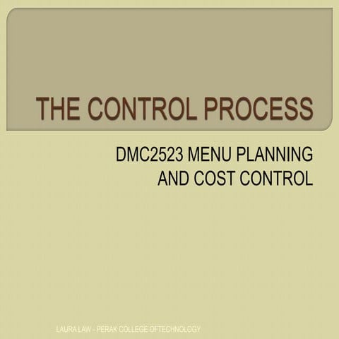 2015 DMC2523 Topic 8 the control process