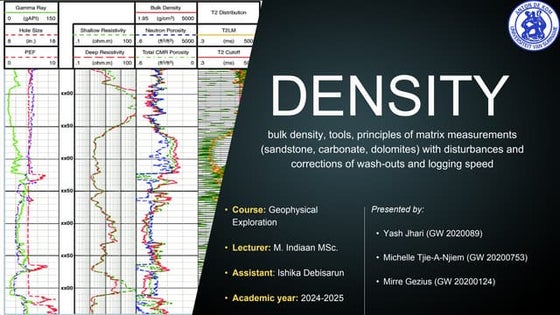 Density geophysical exploration, tools, principals