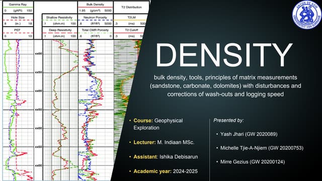 Density log and its uses | PPTX | Geology | Science