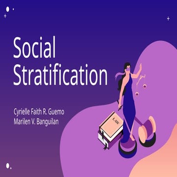 TOPIC 9 SOCIAL-STRATIFICATION in the society