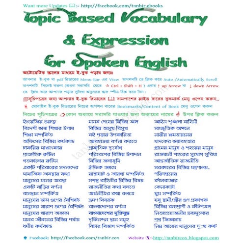 Topic based vocabulary & expression for spoken english