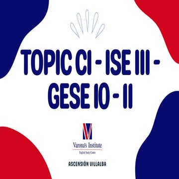 TOPIC ISE III - C1