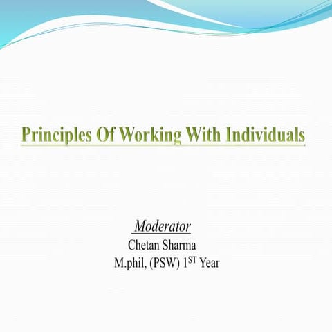 Principles of social case work