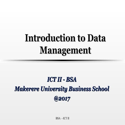 Data Management | PPT