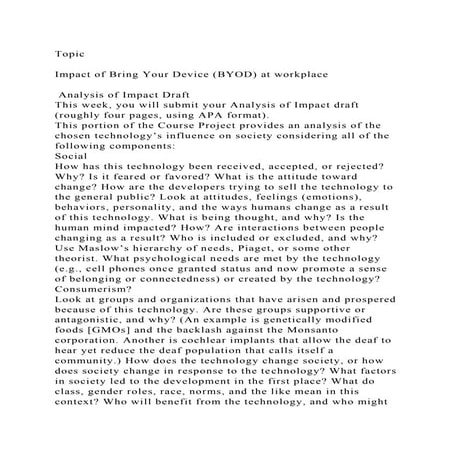 Topic Impact of Bring Your Device (BYOD) at workplace Analys.docx