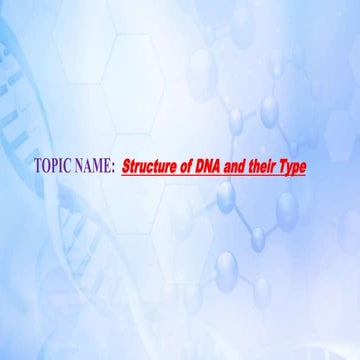 TOPIC NAME  Structure of DNA and their Type.pptx