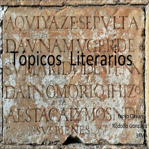 Tópicos literarios lista con ejemplos pa | PDF